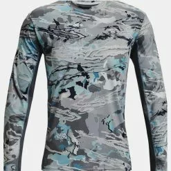 UNDER ARMOUR ISO-CHILL SHOREBREAK LS TEE CAMO